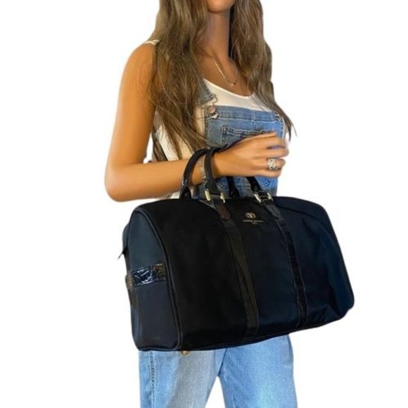 Valentino Handbags - Authentic Valentino Garavani Satchel Boston Bag Nylon Used Handbag Vintage